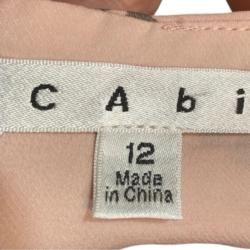 CAbi Sophia Pastel Pink with Grey Sleeveless Top Style 273 - Picture 8 of 10